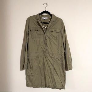 LOFT Long Sleeve, Short Dress in Hunter Green